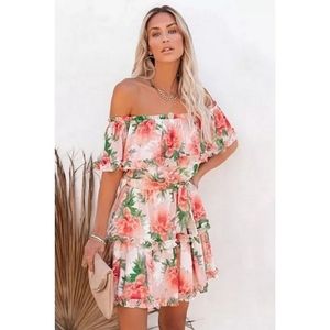 LAST ONE! Plus Size CHLOE Off The Shoulder Mini Dress